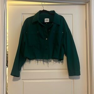 Zara Green Cut off jacket